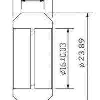 Kogellager 5x24x10mm met kunststof rol wiel zwart 625ZZ afmetingen